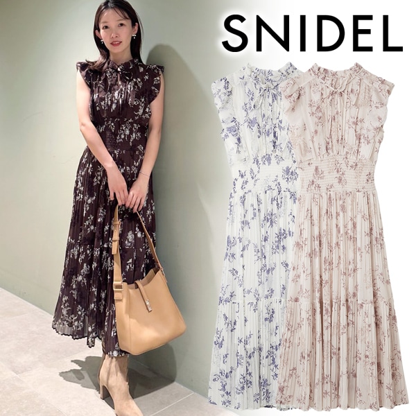 PRE SALE30%OFF】SNIDEL スナイデル Sustainableプリントプリーツ
