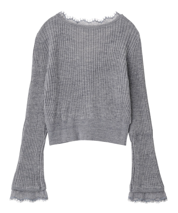 SOLD OUT】COCODEAL ココディール シアーリブレースカーディガン