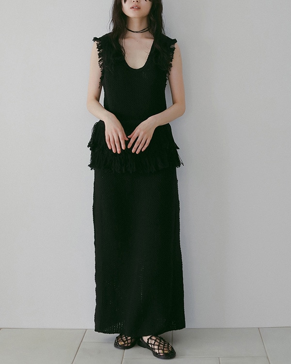 ��ͽ���ʡ�anuke ����̡���  Fringe Knit Tanktop 62610510 3�����4��������ͽ�� /����󥻥������Բľ���