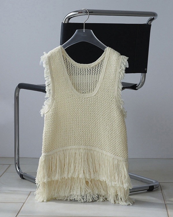 ��ͽ���ʡ�anuke ����̡���  Fringe Knit Tanktop 62610510 3�����4��������ͽ�� /����󥻥������Բľ���