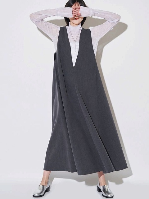 新品タグ付きELENDEEKエレンディークAラインジレ腰紐付き　ロングジレ 期間限定20%OFF】ELENDEEK エレンディーク GILET COMBINATION OP