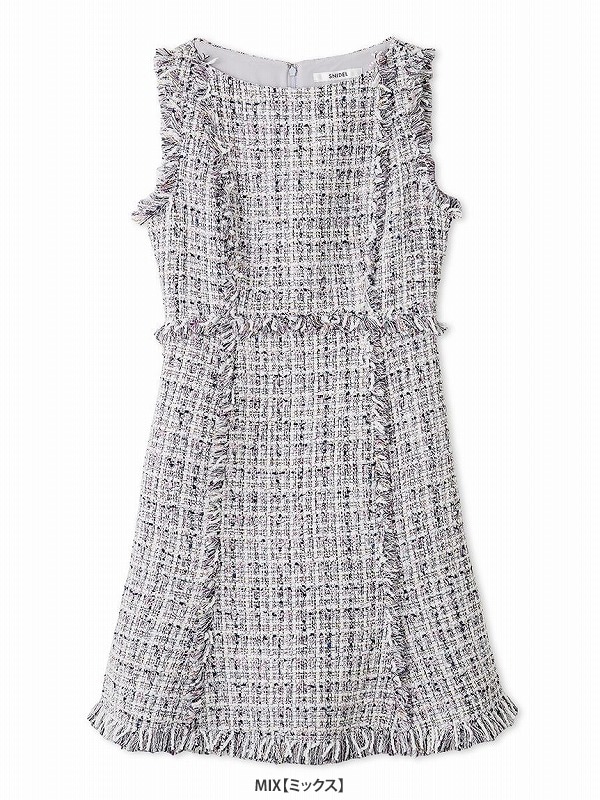 期間限定10%OFF】SNIDEL スナイデル ツイードミニワンピース