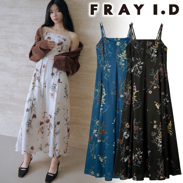 FRAY I.D フレイアイディー ボタニカルプリントキャミソールワ ンピース 00サイズ】ボタニカルプリントキャミソールワンピース（マキシ丈