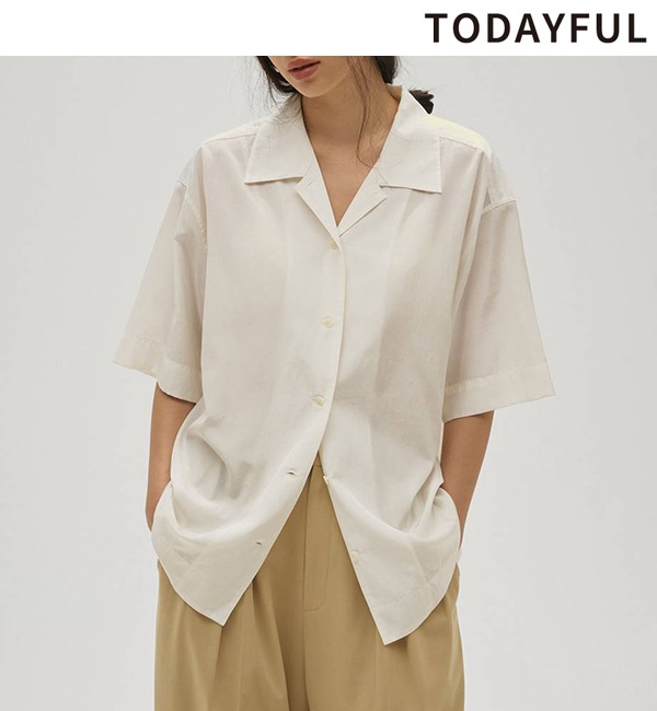 TODAYFUL �ȥ��ǥ��ե�  Silky Halfsleeve Shirts 12610426  /����󥻥������Բľ��� �������ˤ�15���ޤ�¨��ȯ��(���˰ʳ�)��