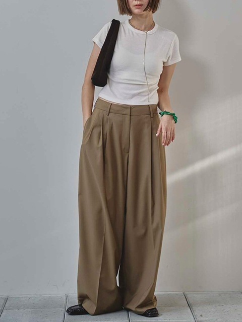 todayfulトゥデイフル Lightweight Tuck Trousers TODAYFUL トゥデイフル 2025prefall ボトムス Lightweight Tuck