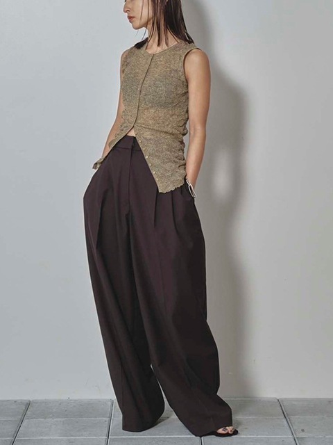 TODAYFUL �ȥ��ǥ��ե�  Lightweight Tuck Trousers 12520704  /����󥻥������Բľ��ʡ������ˤ�15���ޤ�¨��ȯ��(���˰ʳ�)��