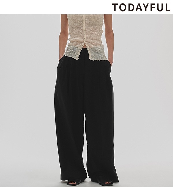 TODAYFUL トゥデイフル Lightweight Tuck Trousers 12520704