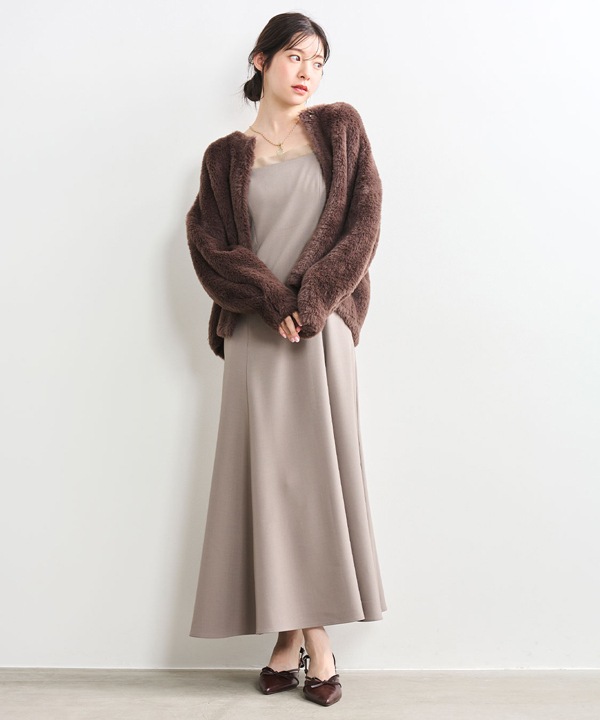 COCODEAL ココディール ダブルフェイスフェザーニットアウター