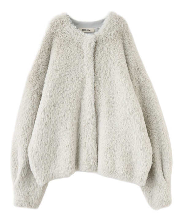 COCODEAL ココディール ダブルフェイスフェザーニットアウター