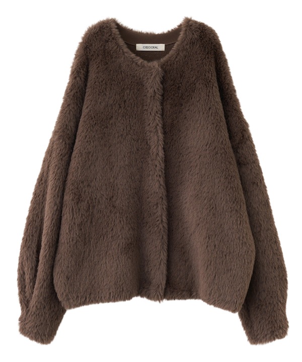 COCODEAL ココディール ダブルフェイスフェザーニットアウター