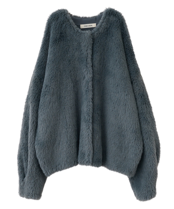 COCODEAL ココディール ダブルフェイスフェザーニットアウター