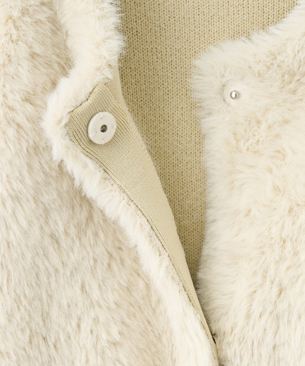 COCODEAL ココディール ダブルフェイスフェザーニットアウター