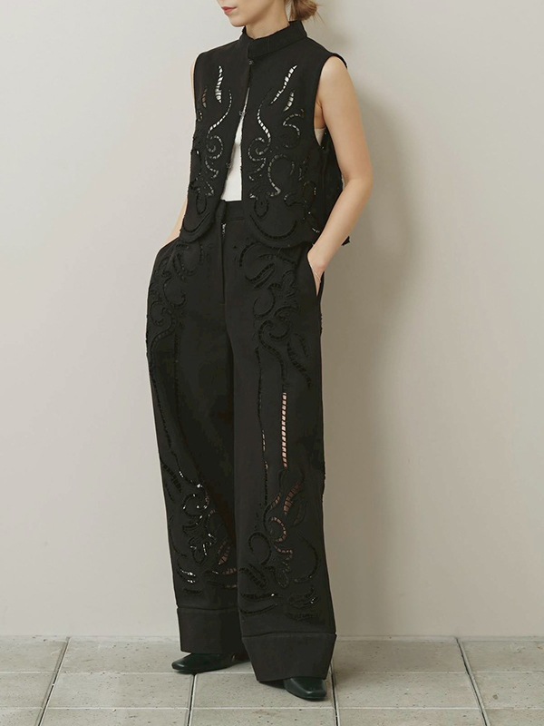 ��ͽ���ʡ�TODAYFUL �ȥ��ǥ��ե�   Cut Lace Twill Pants 12610701 6������7��������ͽ�� /����󥻥������Բľ���