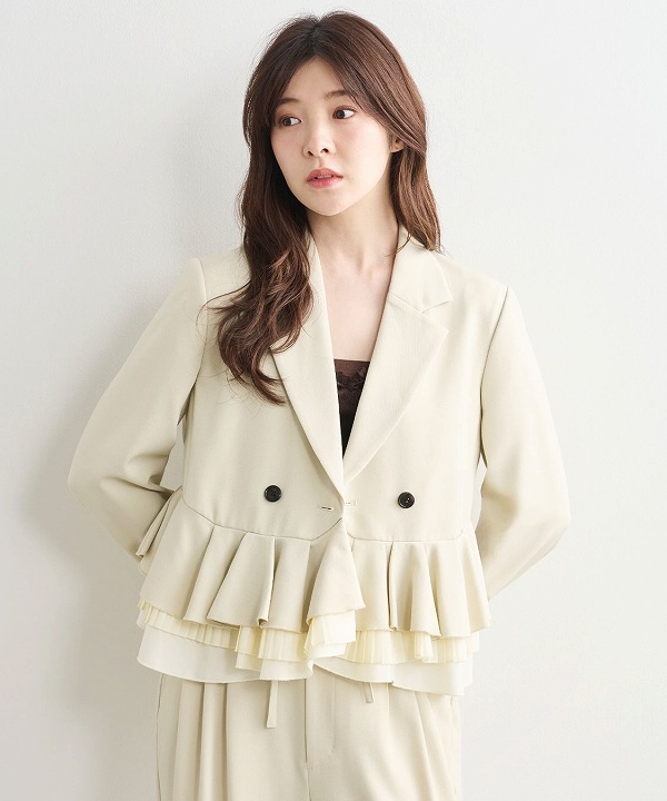 SOLD OUT】COCODEAL ココディール ペプラムフリルショートジャケット