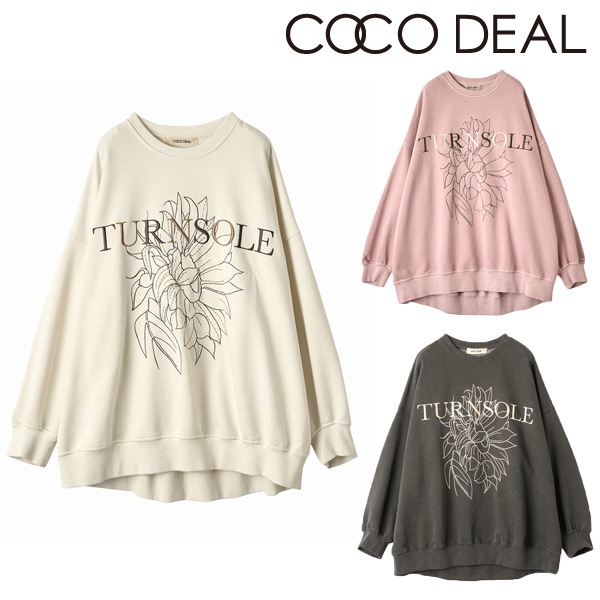 SOLD OUT】COCODEAL ココディール 配色グラフィックひまわり刺繍  