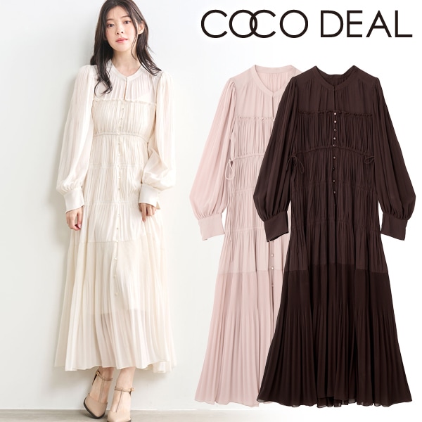 【本日限定値下げ】COCO DEAL ギャザードロストティアードワンピース COCODEAL ココディール ギャザードロストティアードワンピース