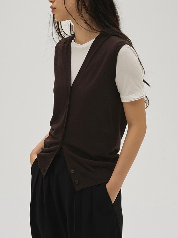TODAYFUL �ȥ��ǥ��ե�  Tencelsilk Knit Vest 12610517  /����󥻥������Բľ��� �������ˤ�15���ޤ�¨��ȯ��(���˰ʳ�)��