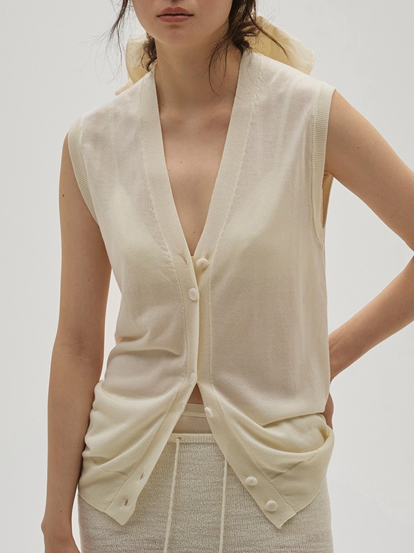 TODAYFUL �ȥ��ǥ��ե�  Tencelsilk Knit Vest 12610517  /����󥻥������Բľ��� �������ˤ�15���ޤ�¨��ȯ��(���˰ʳ�)��