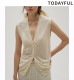 TODAYFUL �ȥ��ǥ��ե�  Tencelsilk Knit Vest 12610517  /����󥻥������Բľ��� �������ˤ�15���ޤ�¨��ȯ��(���˰ʳ�)��