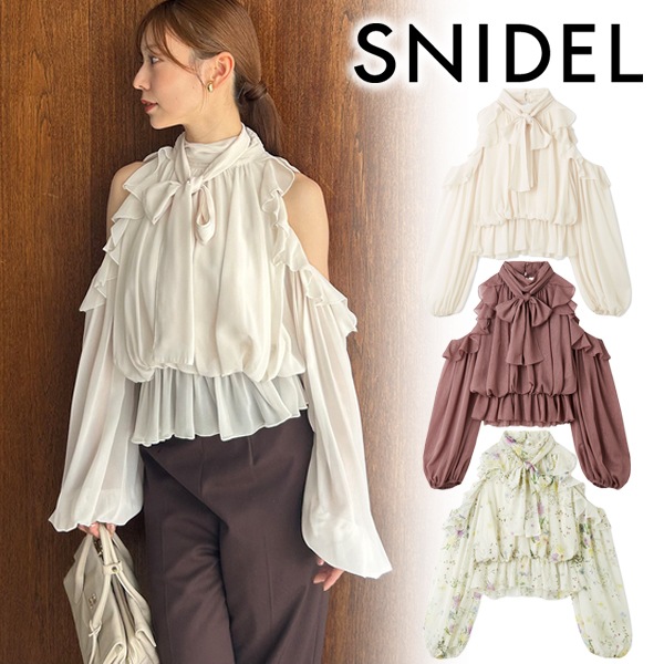 シフォンボリュームブラウス　スナイデル シフォンボリュームブラウス(シャツ・ブラウス)｜トップス｜SNIDEL