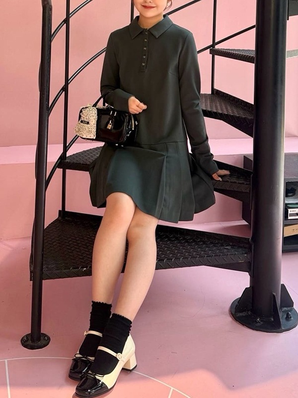 SALE50%OFF】SNIDEL スナイデル Sustainable衿つきプリーツカットミニ