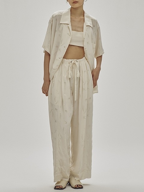 TODAYFUL Swallow Satin Pants スカイブルー 38 TODAYFUL