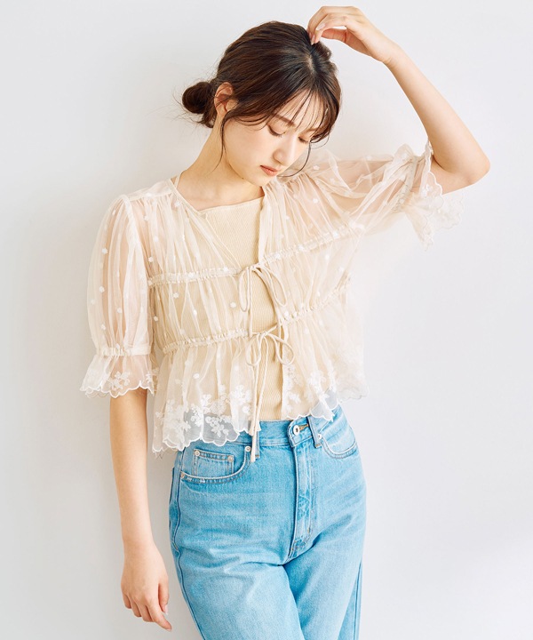 SALE30%OFFOFF】COCODEAL ココディール チュールエンブロイダリー