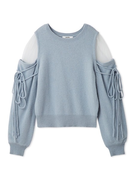 期間限定10%OFF】SNIDEL スナイデル シースルーショルダーニットプル