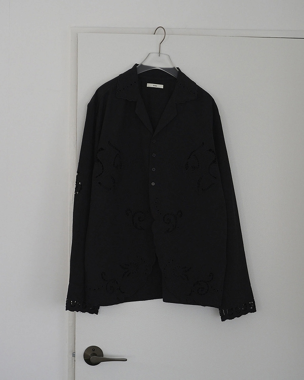 SOLD OUT】anuke アンヌーク Cutwork Opencollar Shirts 62610418