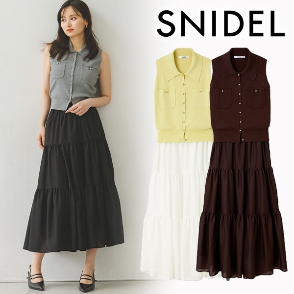 ��SALE40%OFF��SNIDEL ���ʥ��ǥ�  �˥åȥ٥��ȡߥƥ������ɥ������ȥ��å� SWNO254184  /����󥻥������Բľ��ʡ������ˤ�15���ޤ�¨��ȯ��(���˰ʳ�)��