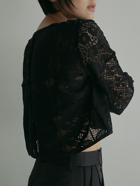 anuke アンヌーク Patchwork Lace Cardigan 62510403