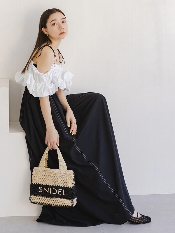 snidel スナイデル 柄編みロゴトートバッグ 柄編みロゴトートバッグ（トートバッグ）｜SNIDEL（スナイデル