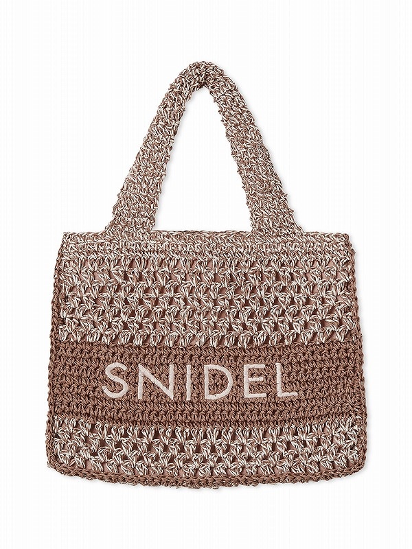 SNIDEL - 公式 新作 SNIDEL スナイデル 春夏 柄編みロゴトート