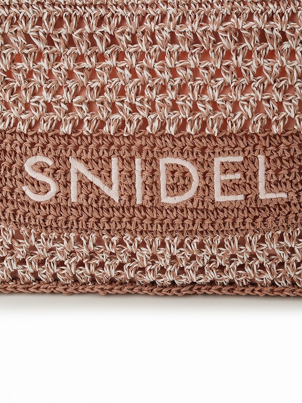公式 新作 SNIDEL スナイデル 春夏 柄編みロゴトートバッグ