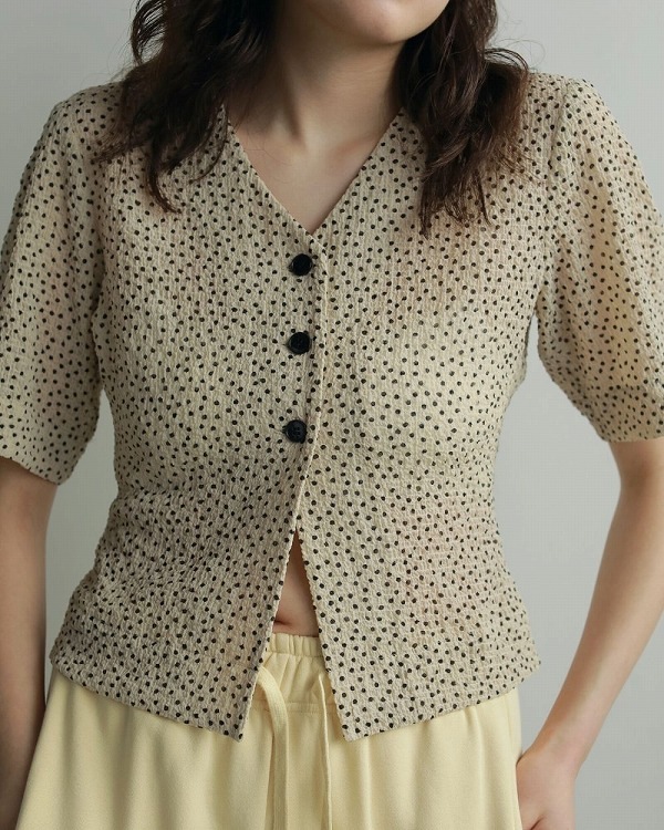 ��SALE60%OFF��anuke ����̡���  Vneck Dot Blouse 62520422  /����󥻥������Բľ��ʡ������ˤ�15���ޤ�¨��ȯ��(���˰ʳ�)��