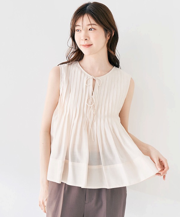 COCODEAL ココディール タックペプラムシアーブラウス 75518584
