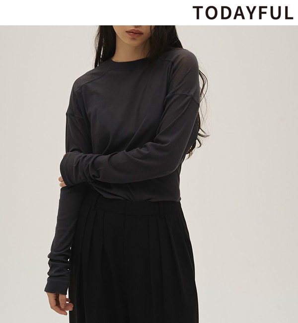 ��SOLD OUT��TODAYFUL �ȥ��ǥ��ե�  Hightwist Gauze Long T-shirts 12610620  �ͥ��ݥ�����̵�� /����󥻥������Բľ��� �������ˤ�15���ޤ�¨��ȯ��(���˰ʳ�)��
