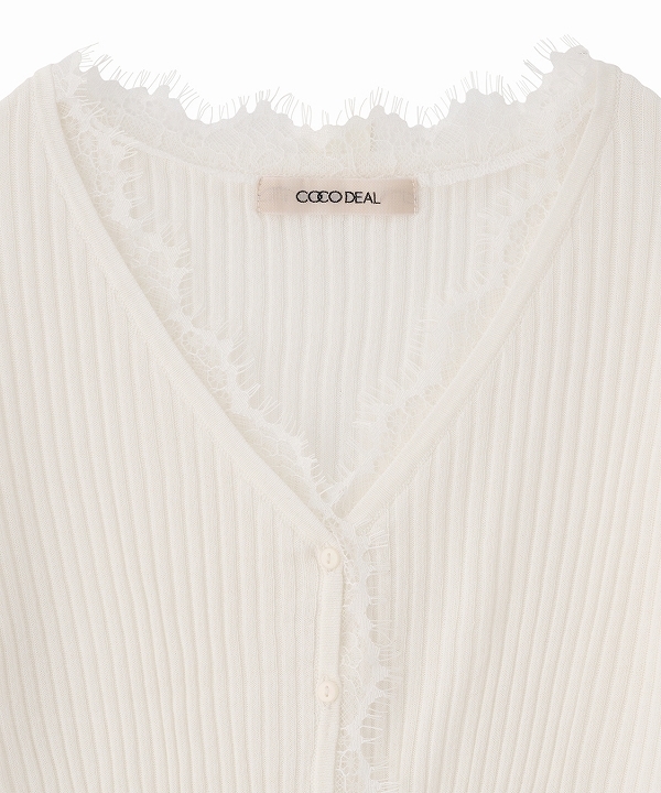 タグ付き新品未使用！ COCODEAL シアーリブレースカーディガン 追加生産決定】【予約商品】COCODEAL ココディール シアーリブレース