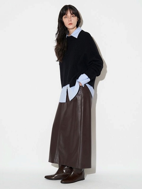 期間限定20%OFF】ELENDEEK エレンディーク FAUX LEATHER SK フェイク