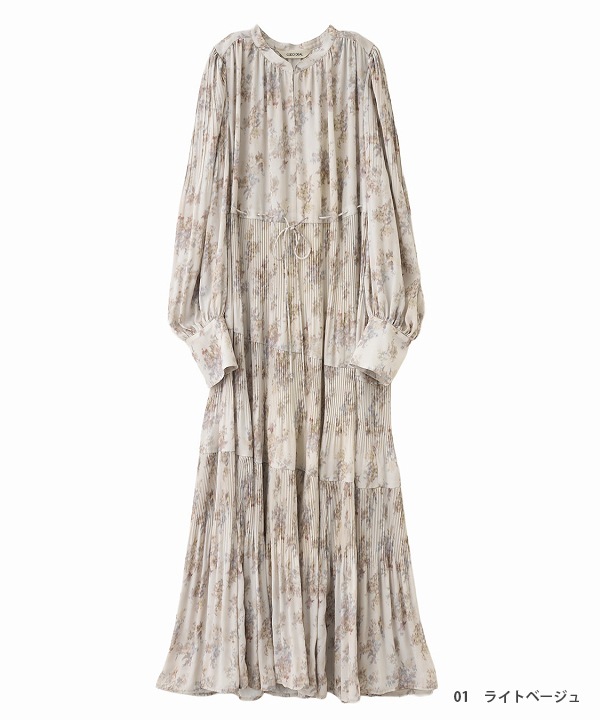 PRE SALE20%OFF】COCODEAL ココディール フラワープリントプリーツ