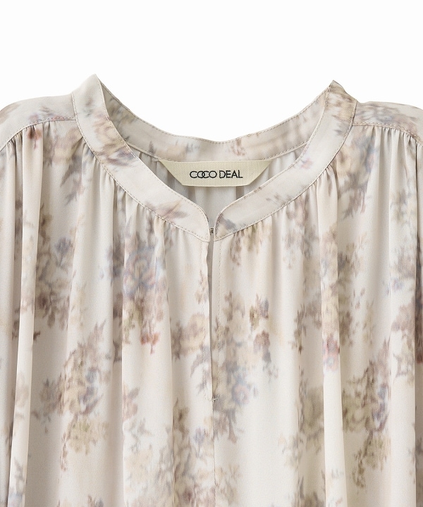 岡崎紗絵さんコラボ】COCODEAL ココディール フラワープリントプリーツ