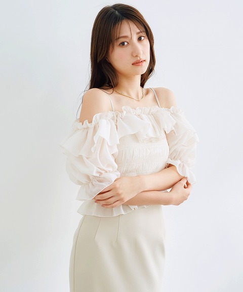 SALE20%OFF】COCODEAL ココディール シャーリングオフショル