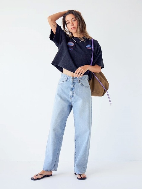 Ungrid アングリッド ルーズフィットテーパードデニム 26 セール】ルーズフィットテーパードデニム（デニムパンツ