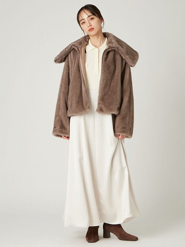 期間限定20%OFF】FRAY I.D フレイアイディー オープンポロカラーニット