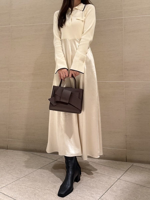 期間限定10%OFF】FRAY I.D フレイアイディー オープンポロカラーニット