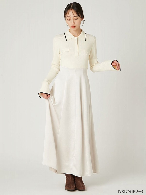 期間限定20%OFF】FRAY I.D フレイアイディー オープンポロカラーニット