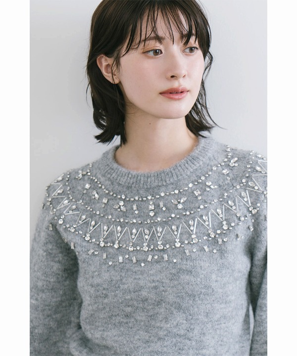 COCODEAL ココディール ノルディックビジューニット 75731451