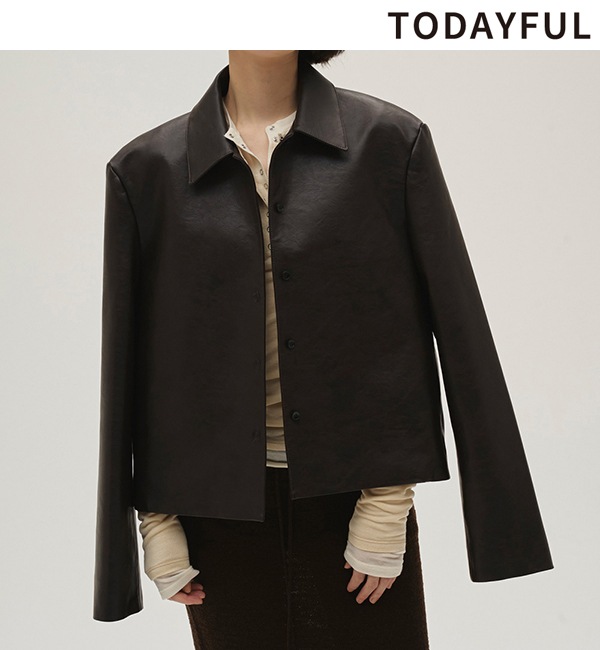 予約商品】TODAYFUL トゥデイフル Leather Shirts Jacket 12610101 2月