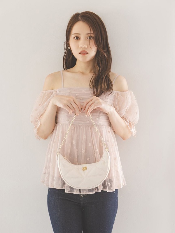 期間限定20%OFF】SNIDEL スナイデル バリエオフショルレース