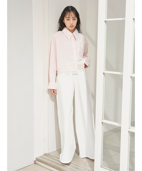 ��SALE40%OFF��SNIDEL ���ʥ��ǥ�  �졼���ǥ��ƥ����륹�ȥ饤�ץ���� SWFB262110 /����󥻥������Բľ��� �������ˤ�15���ޤ�¨��ȯ��(���˰ʳ�)��